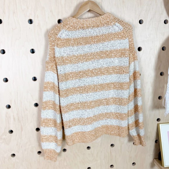 Madewell Women’s Baez Pullover Crewneck Sweater in Stripe Size Small - Picture 3 of 5